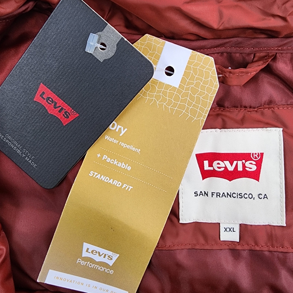 Levi’s Brick Red Down Packable Insulated Puffer J… - image 6